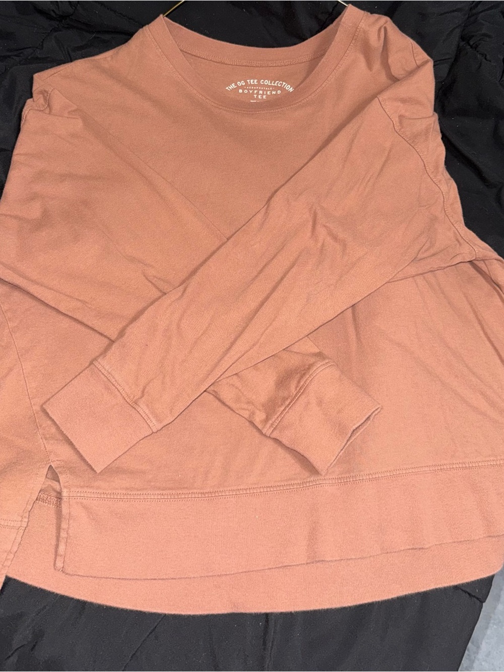 Aeropostale Long-Sleeve Boyfriend Sweatshirt in Dusty Rose